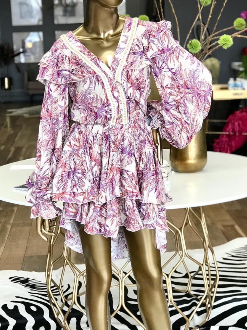 Just Unique Boutique PROVANCE dress- Pink & Lavender S